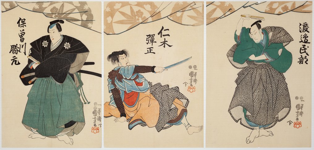 Kabuki play: "Meiboku Sendaihagi" - Kuniyoshi Utagawa (1797-1861) - Ιαπωνία -  Edo Period (1600-1868) #1.1