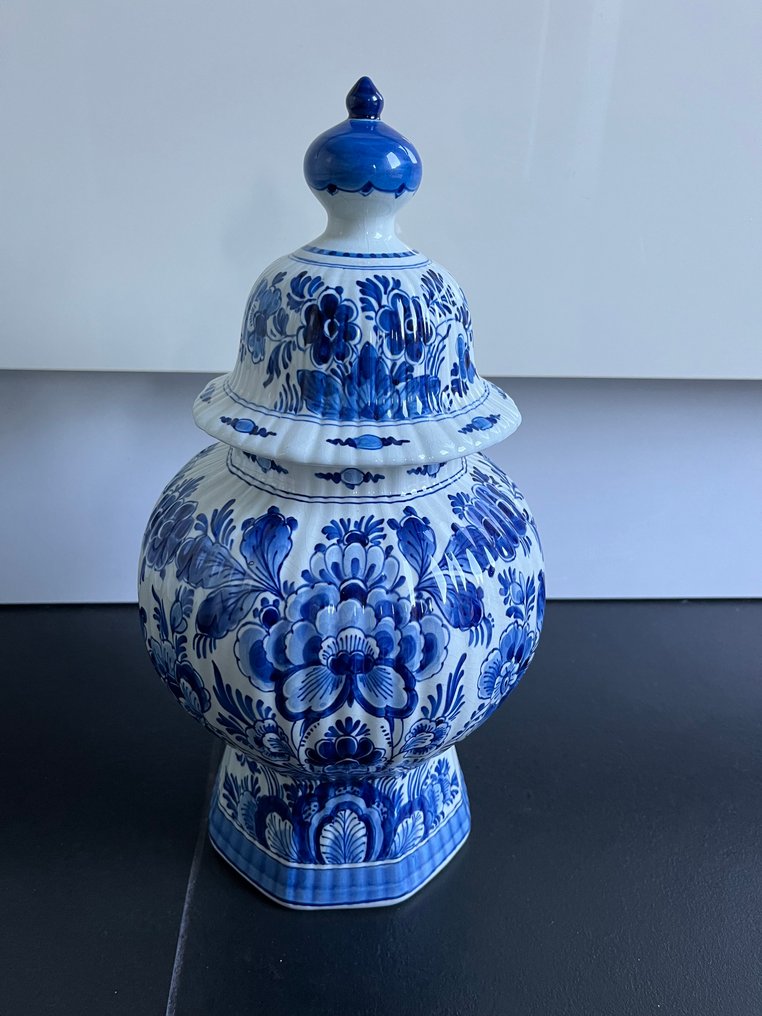 De Porceleyne Fles, Delft - Lågkrukke  - Keramik - Delft blå vase #2.1