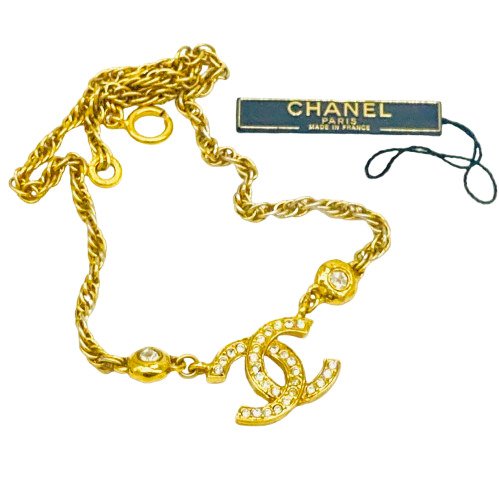 Chanel - Gold-plated - Necklace with pendant - with CC logo #1.1