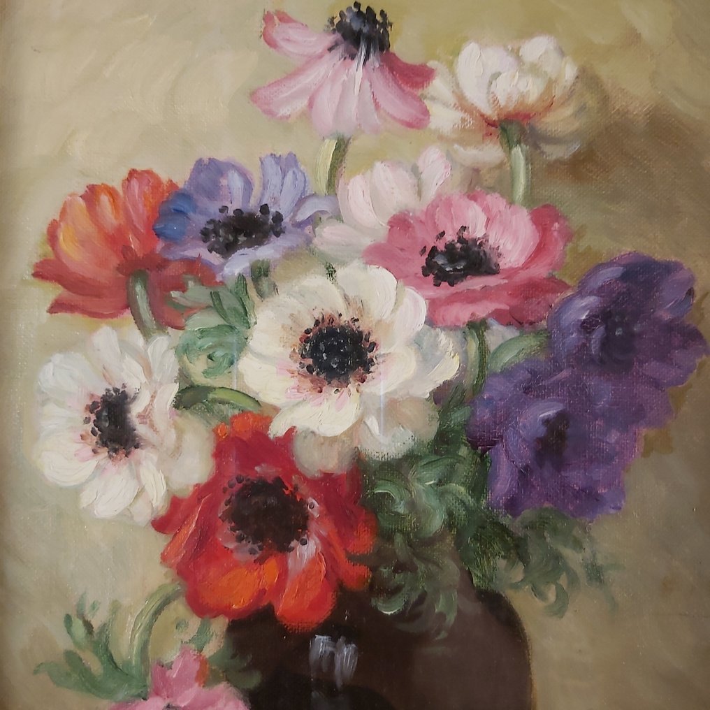 Louis van de Leur (1910-1988) - Still life with anemonas #2.1