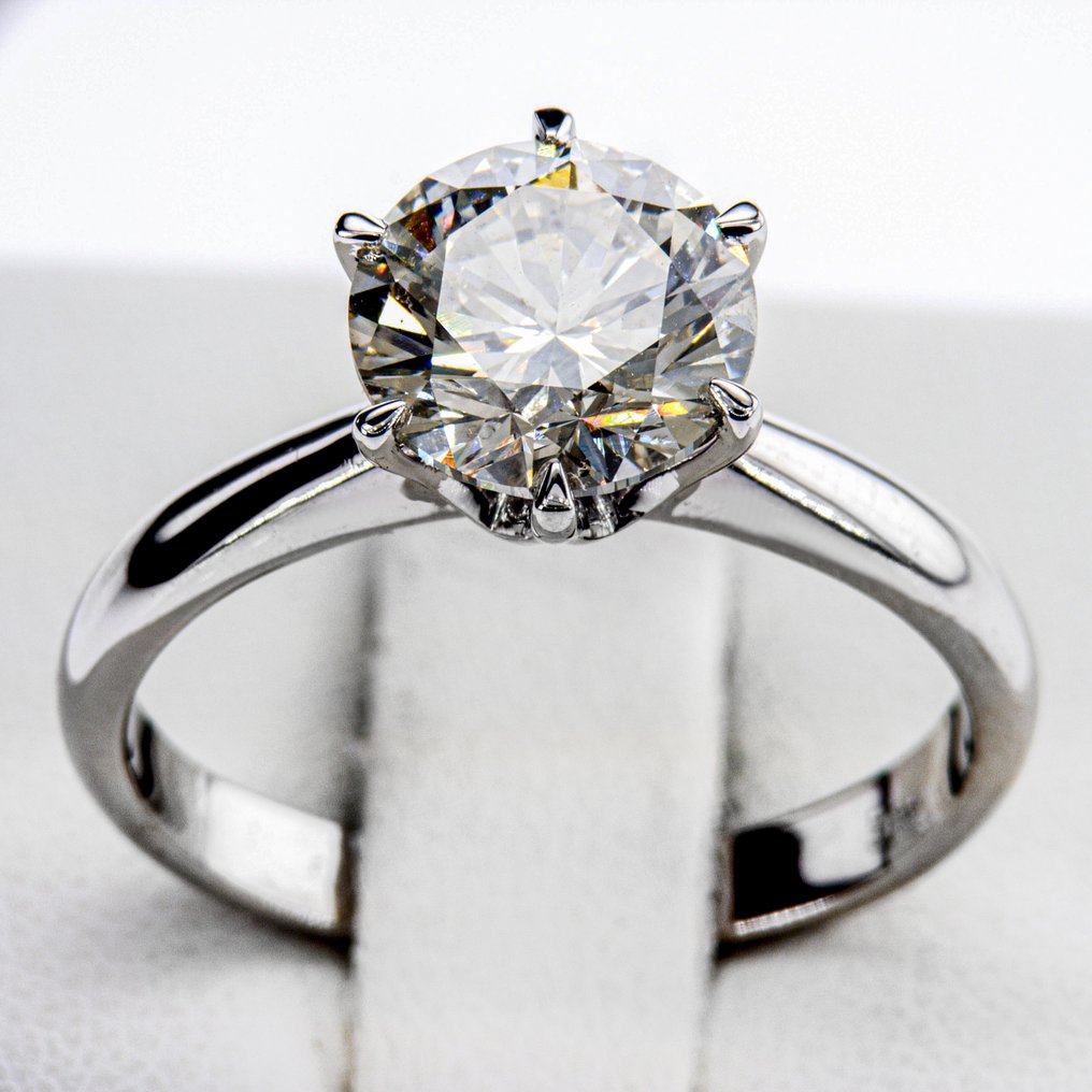 No Reserve Price - Engagement ring - 14 kt. White gold -  2.10ct. tw. Diamond (Natural) #1.2