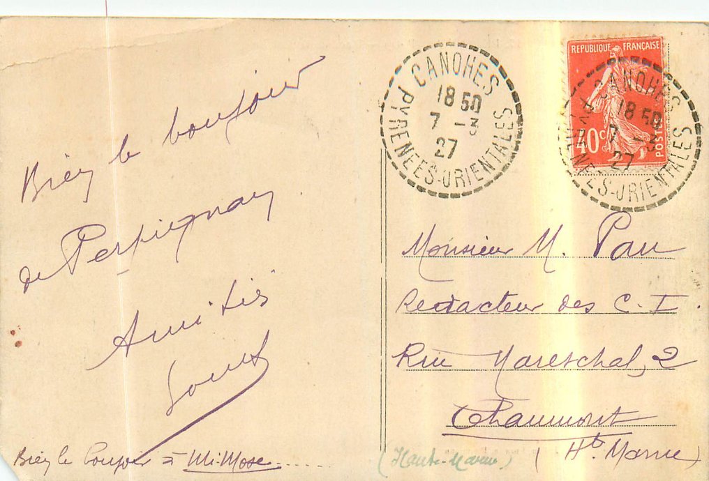 Francia - Departamento 65 Altos Pirineos - Postal (100) - 1900-1930 #2.2