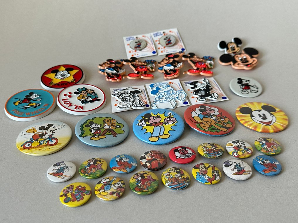 Mickey Mouse, Minnie Mouse - 35 Anstecknadel, Button, Pin - Walt Disney Productions #1.2