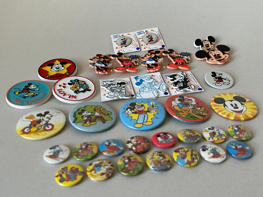 Mickey Mouse, Minnie Mouse - 35 Anstecknadel, Button, Pin - Walt Disney Productions #1.3