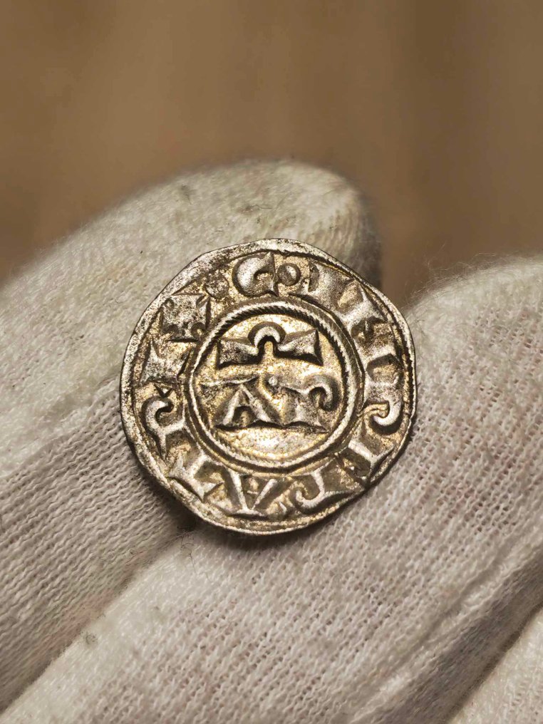 Italië - Koninkrijk van Sicilië. Henry VI with Constance (1194-1197). Denier  (Zonder Minimumprijs) #2.1