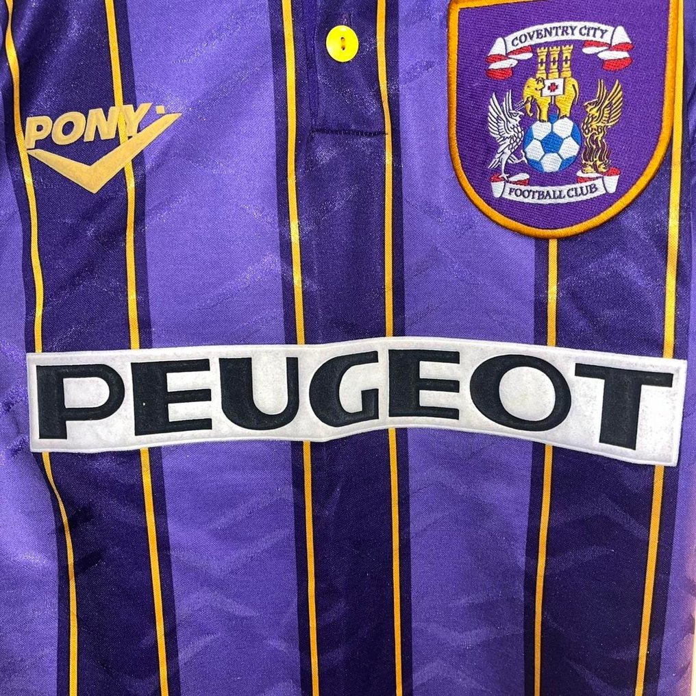 Coventry City FC Away - Liga de fútbol inglesa - Dion Dublin - 1995 - Camiseta de fútbol #2.1