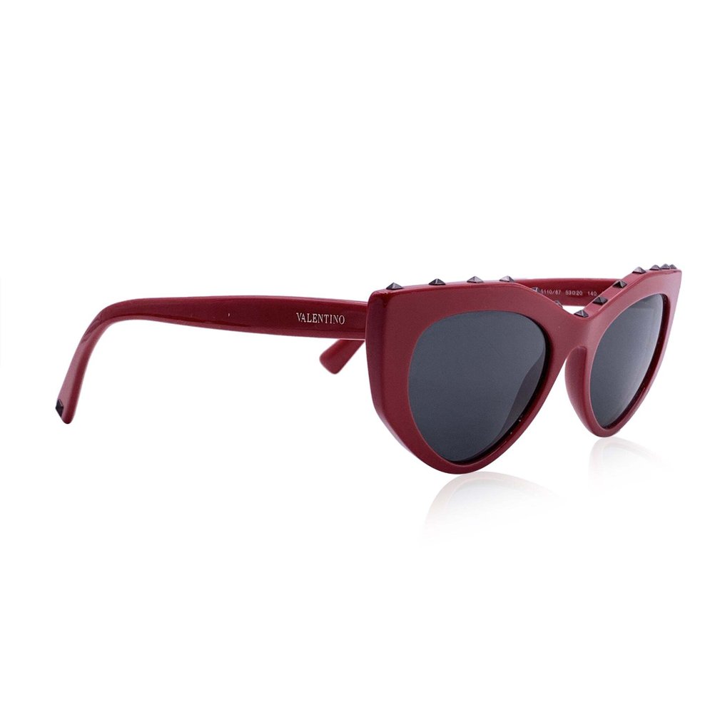 Valentino - Valentino Red Acetate Soul Rockstud Sunglasses 4060 53/20 140mm - Sunglasses #2.1