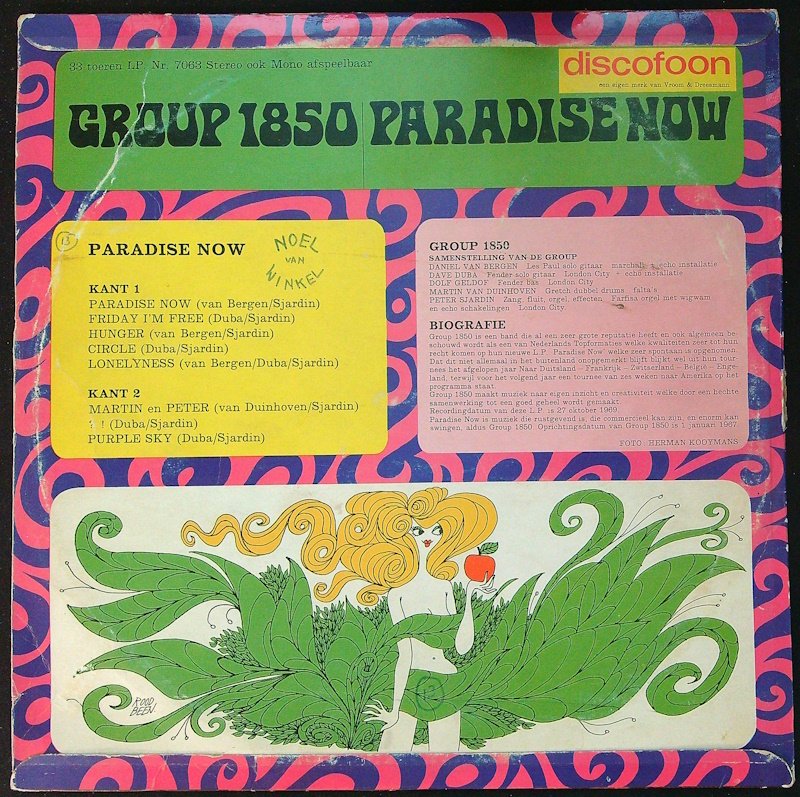 Group 1850 (Holland 1969 1st pressing LP) - Paradise Now (the best Dutch Psychedelic LP ever) - LP album (op zichzelf staand item) - 1ste persing - 1969 #1.2