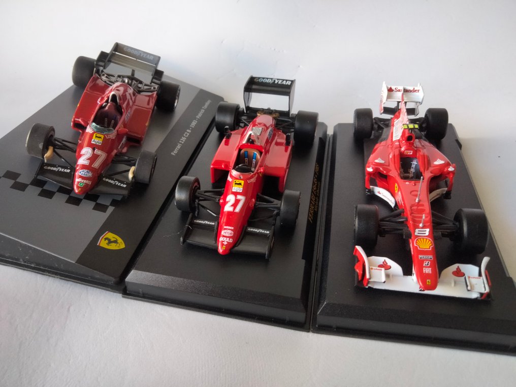 Ferrari F1 Collection - Official Product 1:43 - Modell racerbil  (3) - Ferrari 126 C2 B #27 - Patrick Tambay (1983) + Ferrari 156-85 #27 - Michele Alboreto (1985) + #2.1