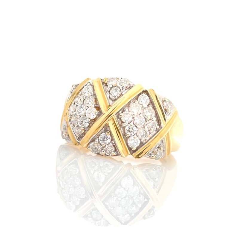 Anel - 14 K Ouro amarelo -  1.10ct. tw. Diamante (Natural)  - Anel de diamante amarelo ouro #1.1