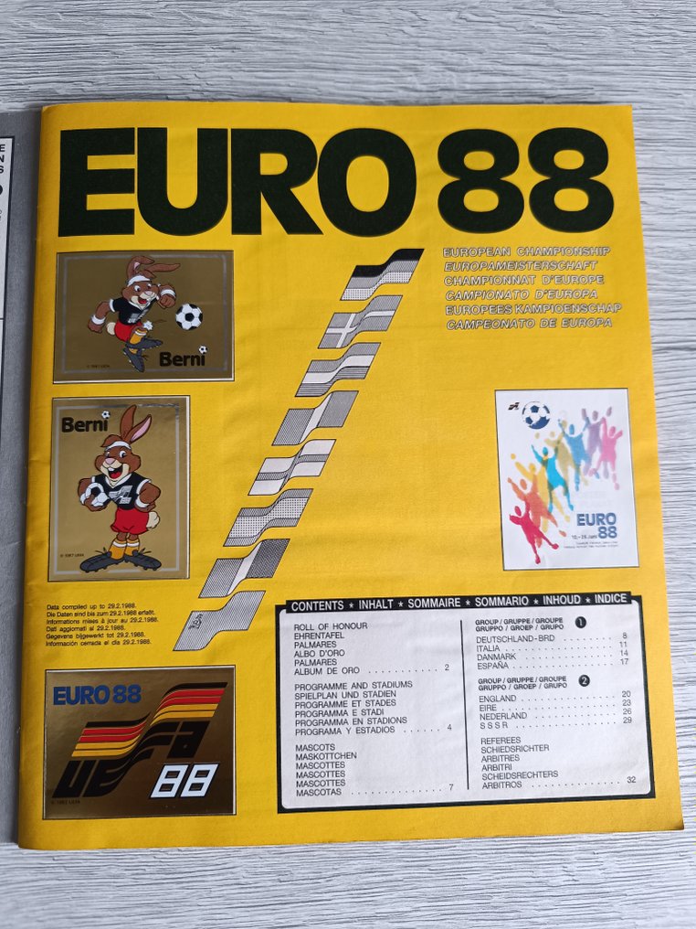 Panini - Euro 88 - 1 Complete Album #2.1