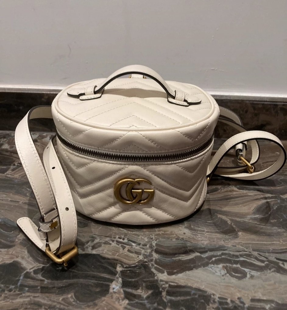Gucci marmont backpack white on sale
