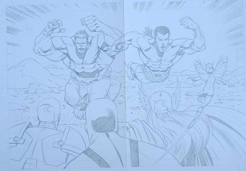 Pat Olliffe - 1 Original page - Captain America Joins The Mighty Avengers - 2012 #1.0