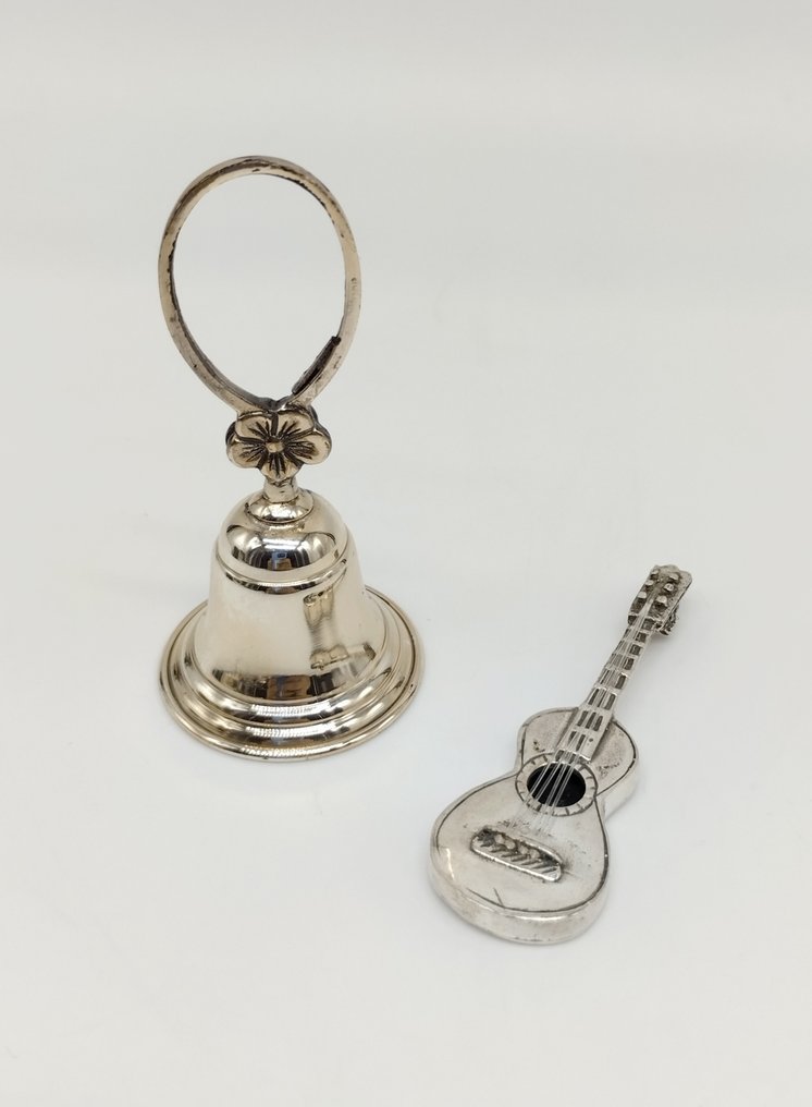 Miniaturfigur - Campanello e Chitarra  (2) - .800 Silber, .925 Silber #1.1