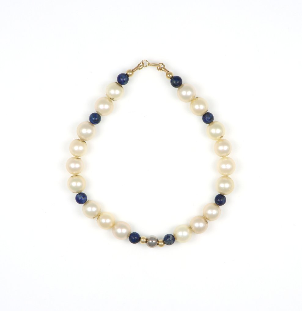 No Reserve Price Bracelet 18 kt. Yellow gold Lapis lazuli Catawiki