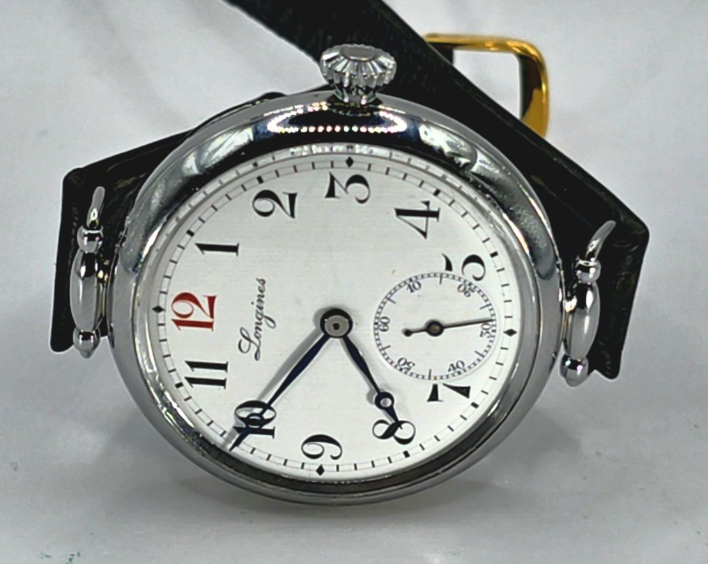 Longines - frühe Trench Armbanduhr - Rote 12 - Eigenkaliber - Schweiz um 1915 - Herren - 1900-1949  #1.0