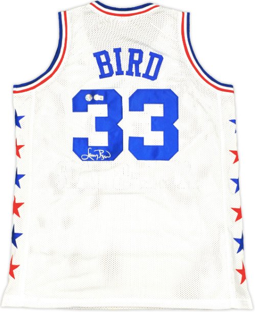 NBA - Larry Bird - Autograph - 白色定制篮球球衣  #1.0