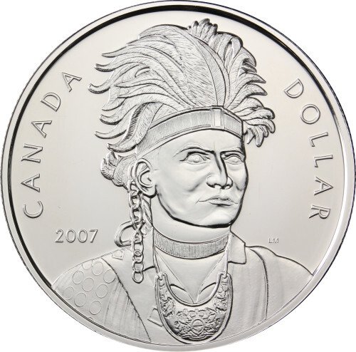 Καναδάς. 1 Dollar Thayendanegea - Joseph Brant - mit COA und BOX - 25,17g  (χωρίς τιμή ασφαλείας) #1.0