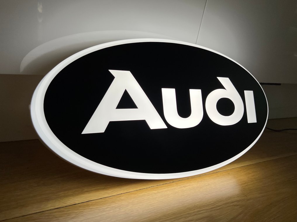 Sign - Audi - Large Audi Black Illuminated Sign Lightbox #4.3