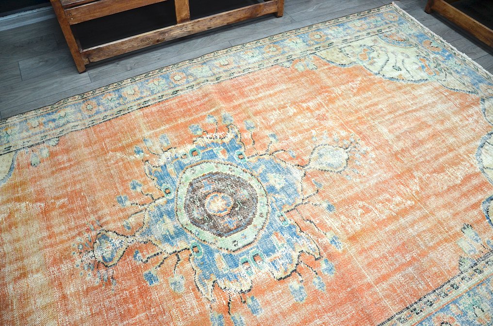 Blassorangefarbener Wollteppich - Teppich - 303 cm - 186 cm #3.2