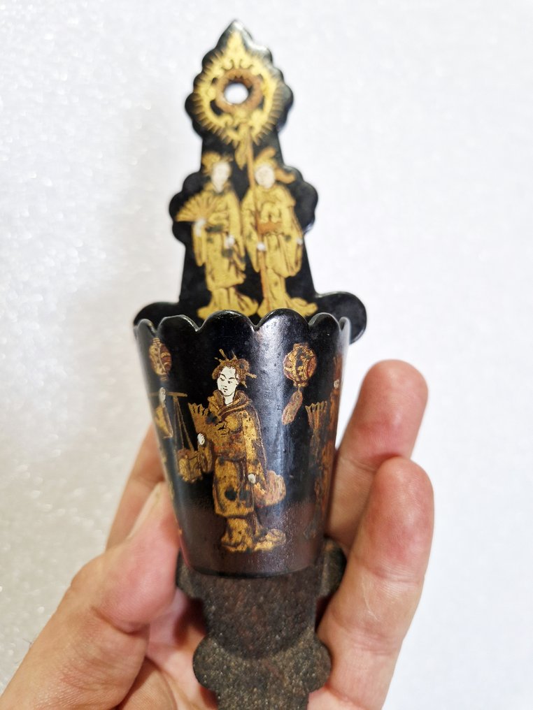 χωρίς τιμή ασφαλείας - Θήκη σπίρτων - papier-mâché - λακαρισμένο & επίχρυσο #3.2