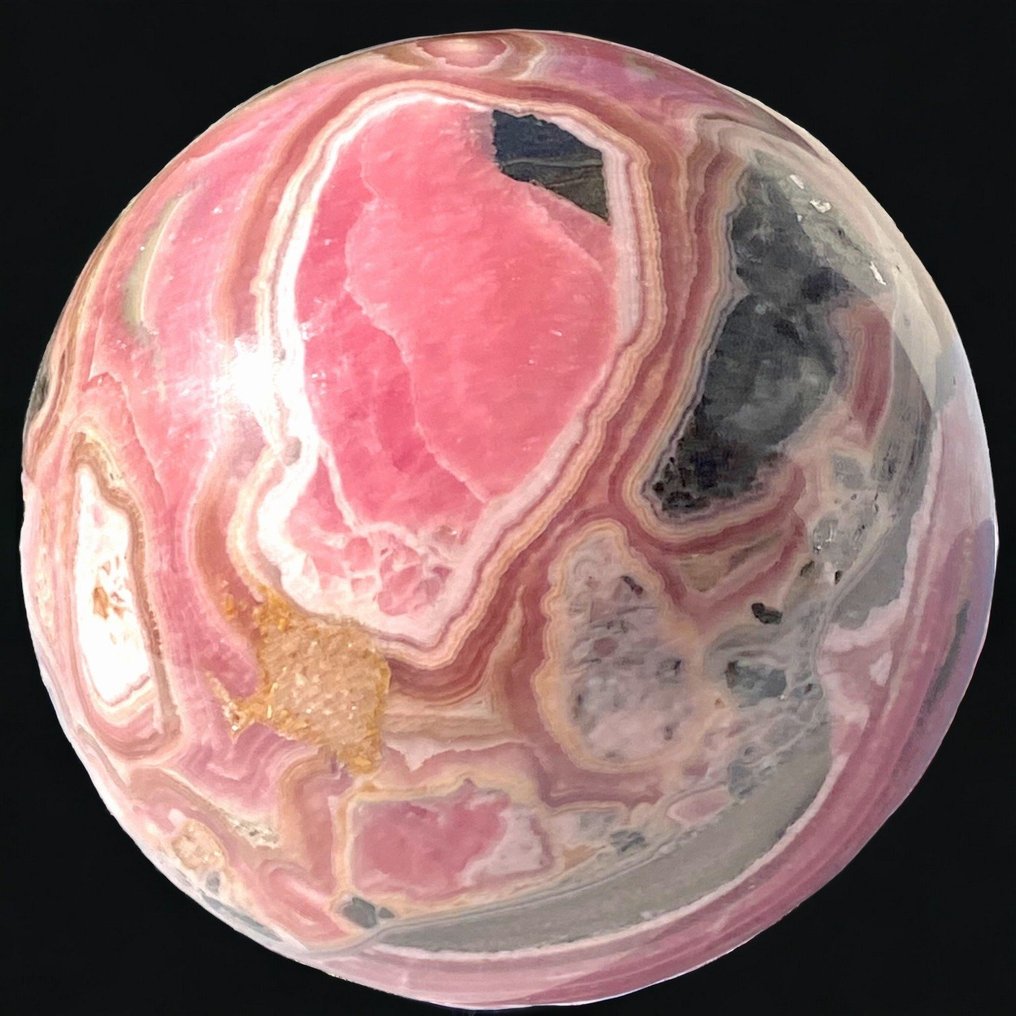 Wspaniała kula z rodochrozitu - najwyższa jakość - Wysokość: 73 mm - Szerokość: 73 mm- 707 g #1.0