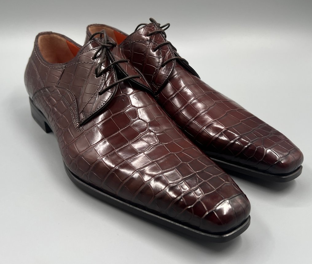 Santoni alligator shoes discount