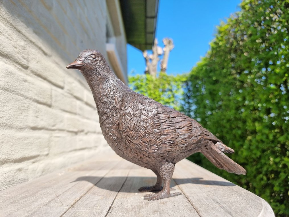 小塑像 - Levensechte duif (2) - 青銅色 #1.0