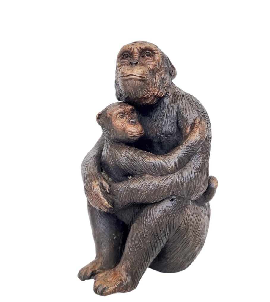 Beeldje - Chimpansee - Brons #1.0