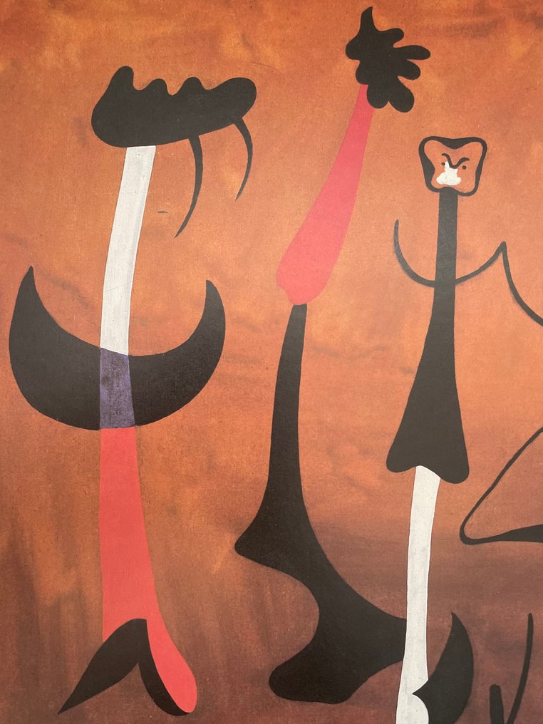 (after), Joan Miró - Personnages Rythmiques - Offset lithography - Achenbach licensed print - 1986 #3.2