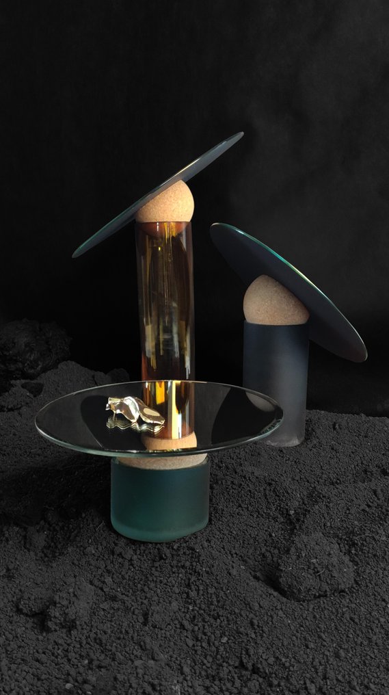 Clémence Birot - Table mirror- Astra 24 - Hand-blown and frosted glass #3.2