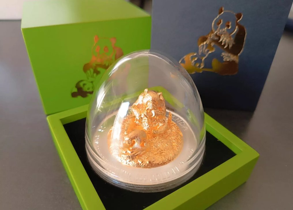 Ρουάντα. 1000 Francs 2015 Full Dimensional - Giant Panda, 3 Oz (.999) #1.0