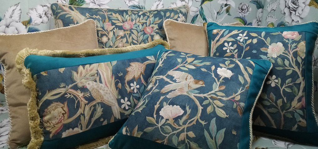 Morris & Co面料枕头套装，含填充物 - 垫子 (6) #4.3