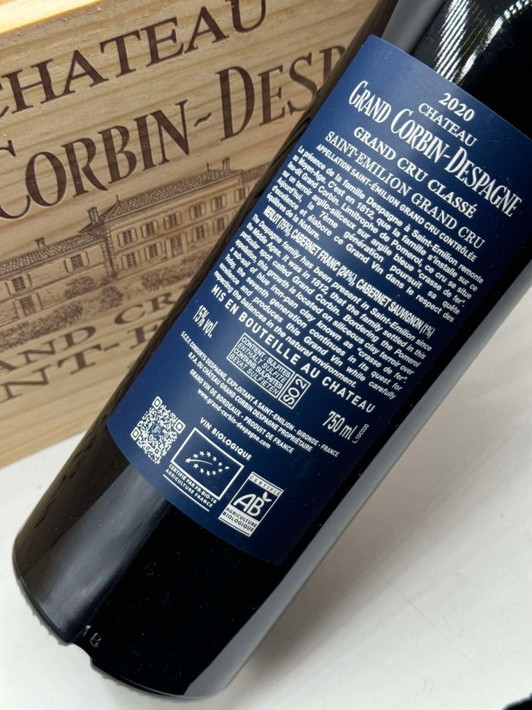 2020 Château Grand Corbin-Despagne - Saint-Émilion Grand Cru - 6 Pullot (0.7 L) #3.2