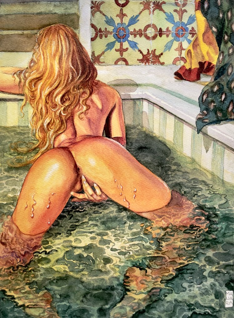 Manara, Milo - 1 Offset Print - Portfolio Aphrodite - "Aphrodite" #7 - Litografia firmata a mano - 2006 P.A. #1.0