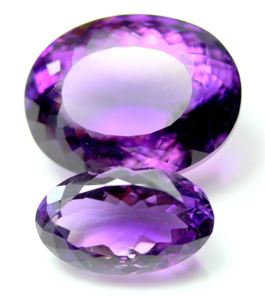 2 pcs  Lila Amethyst  - 86.58 ct - Kein Laborbericht #1.1