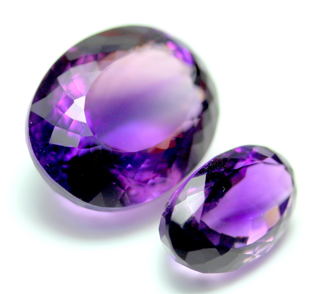 2 pcs  Lila Amethyst  - 86.58 ct - Kein Laborbericht #2.1