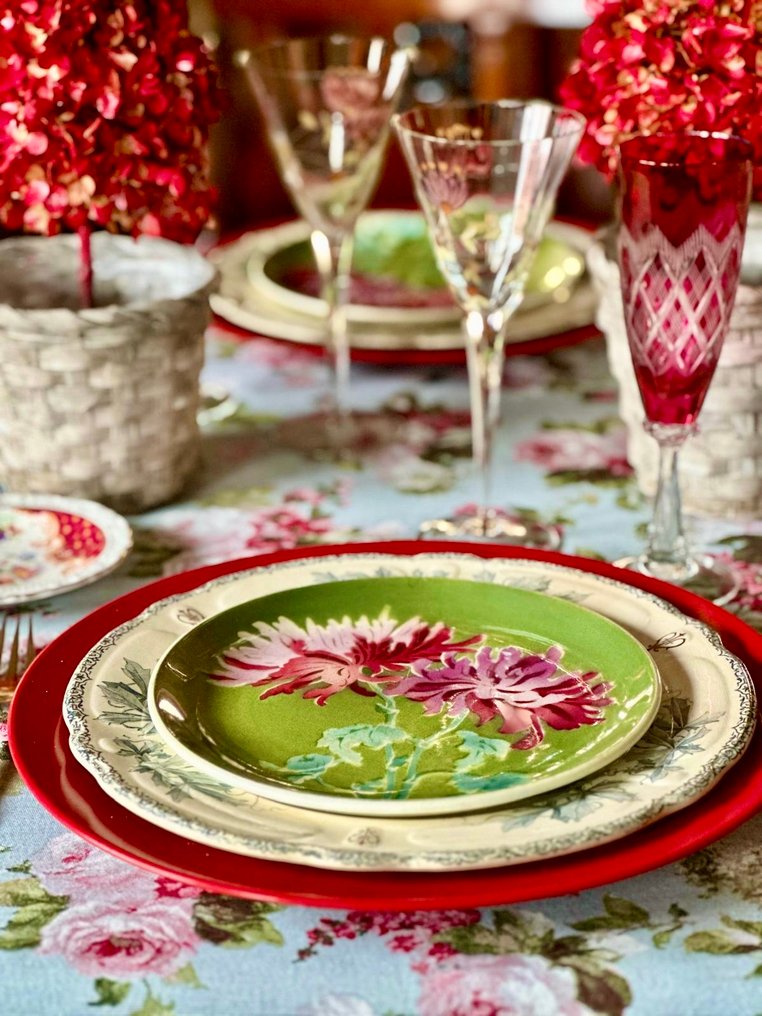 维多利亚风格的花卉印花桌布，适用于宽大桌面。 - 桌布  - 270 cm - 180 cm #2.1