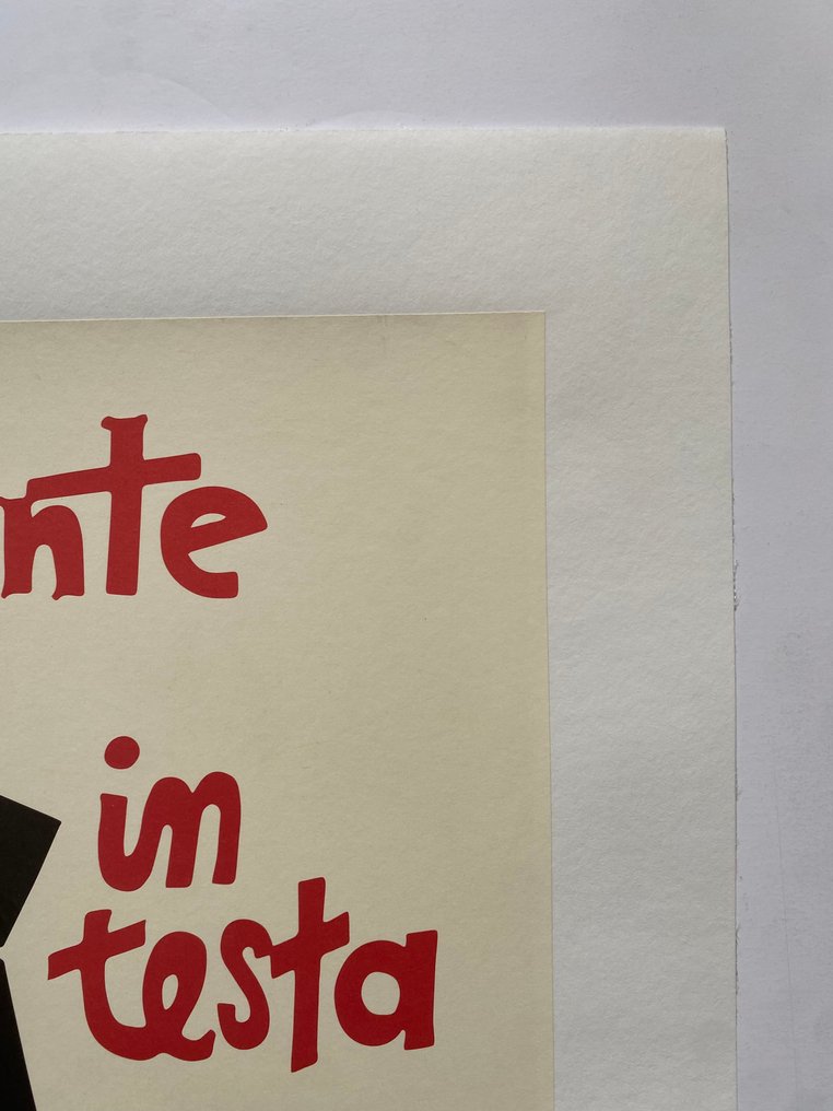 Fortunato Depero - Distrattamente mise il BITTER CAMPARI in testa (linen backed on canvas) - 1980s #2.1