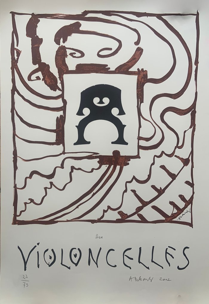 Pierre Alechinsky (1927) - Des Violoncelles #1.0