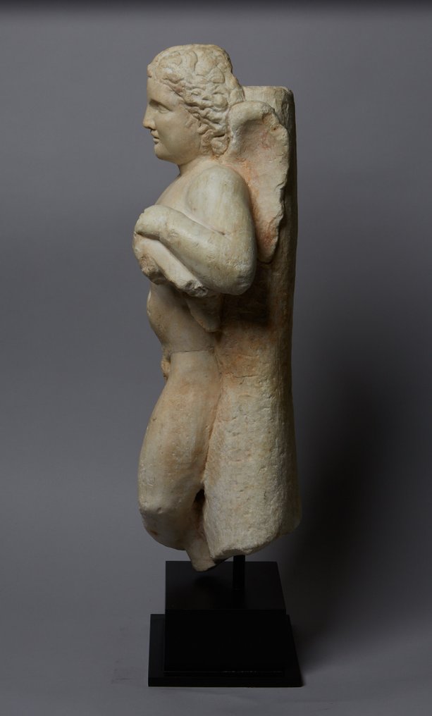 Ancient Roman Marble Sculpture of Eros. 2nd-3rd century AD. 54.5 cm H. #4.3