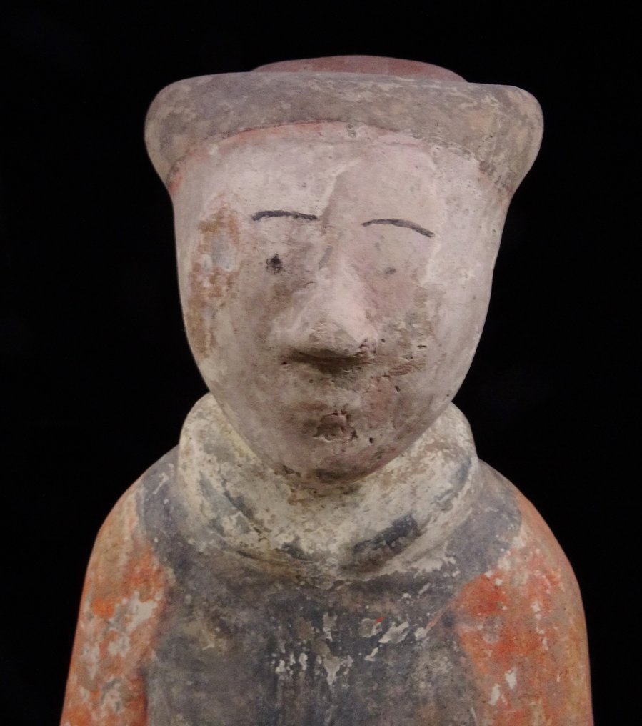 中国古代 中国古董 - 彩绘守护神大像 - 汉朝 206 BC / 220 AD #4.3