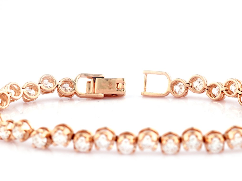 Bracelet 14 kt. Rose gold 4.19ct. tw. Diamond (Labgrown) Catawiki