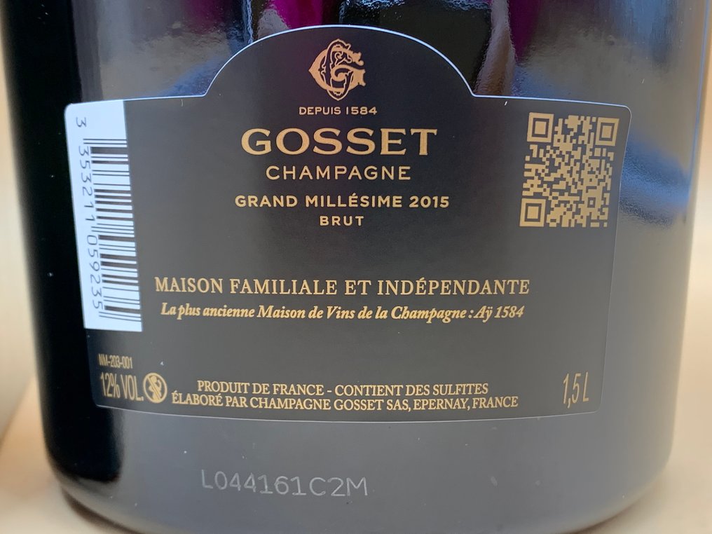 2015 Gosset, Grand Millésime Brut - Șampanie - 1 Magnum (1,5 L) #3.2