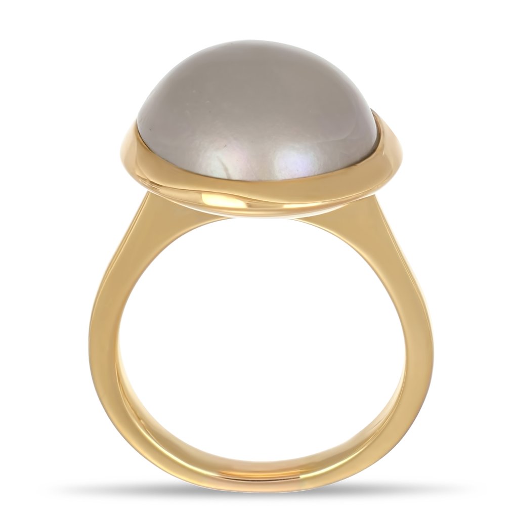 戒指 - 18 克拉 黃金 - 珍珠 #4.3