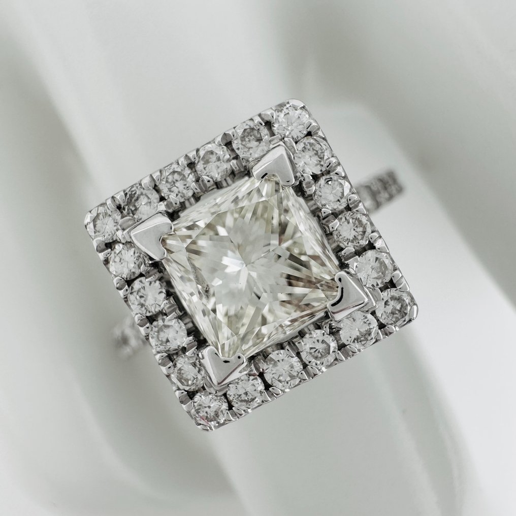 訂婚戒指 - 14 克拉 白金 -  1.44ct. tw. 鉆石 (天然) - 鉆石 #4.3