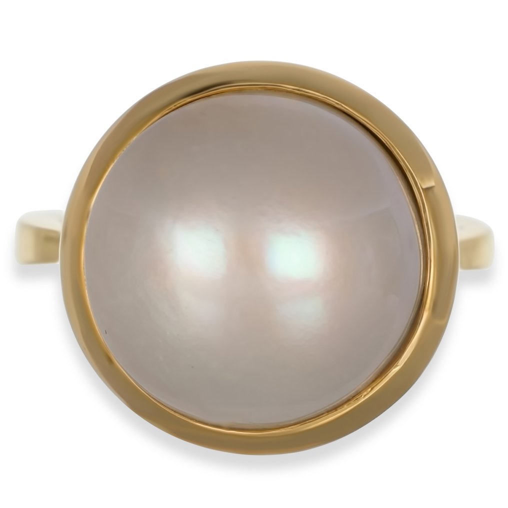戒指 - 18 克拉 黃金 - 珍珠 #1.0