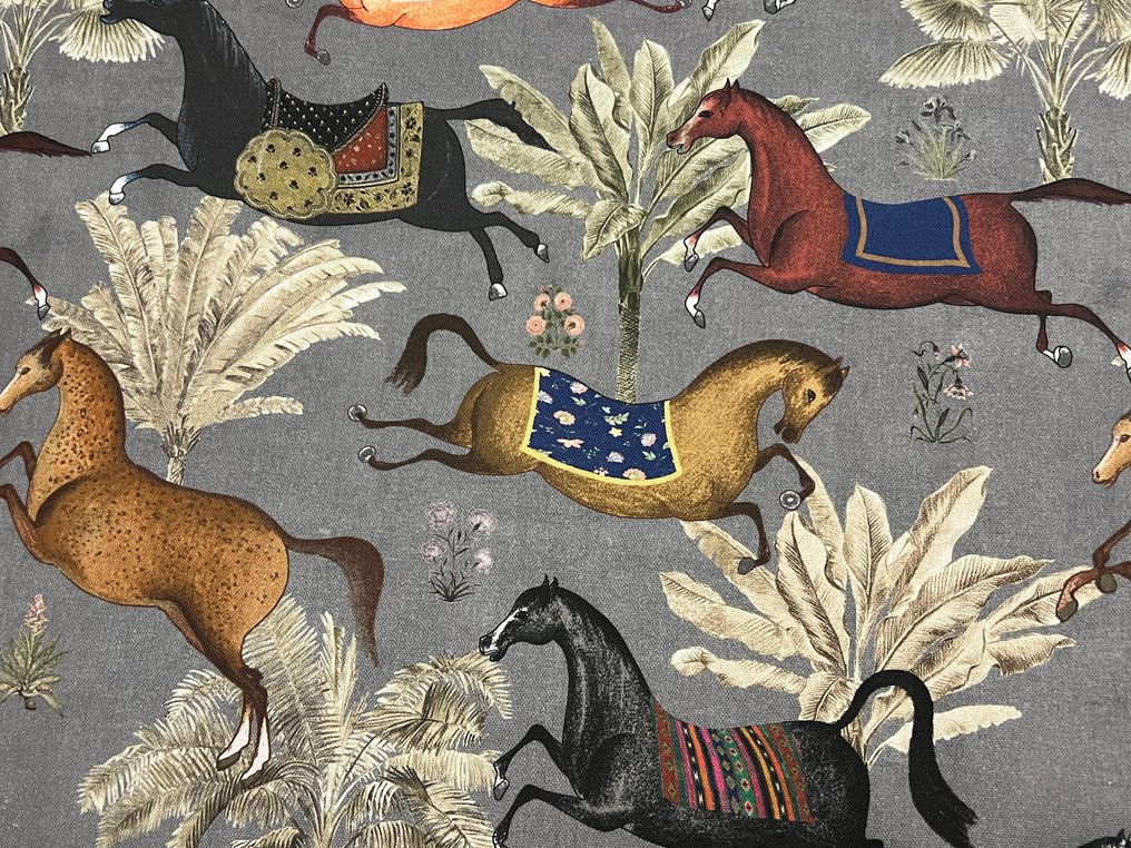 Equestrian Symphony: A Journey between Elegance and Dynamism in a Fine Fabric - Upholstery fabric - 300 cm - 280 cm #2.1