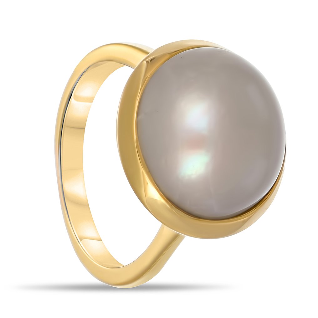 戒指 - 18 克拉 黃金 - 珍珠 #1.0
