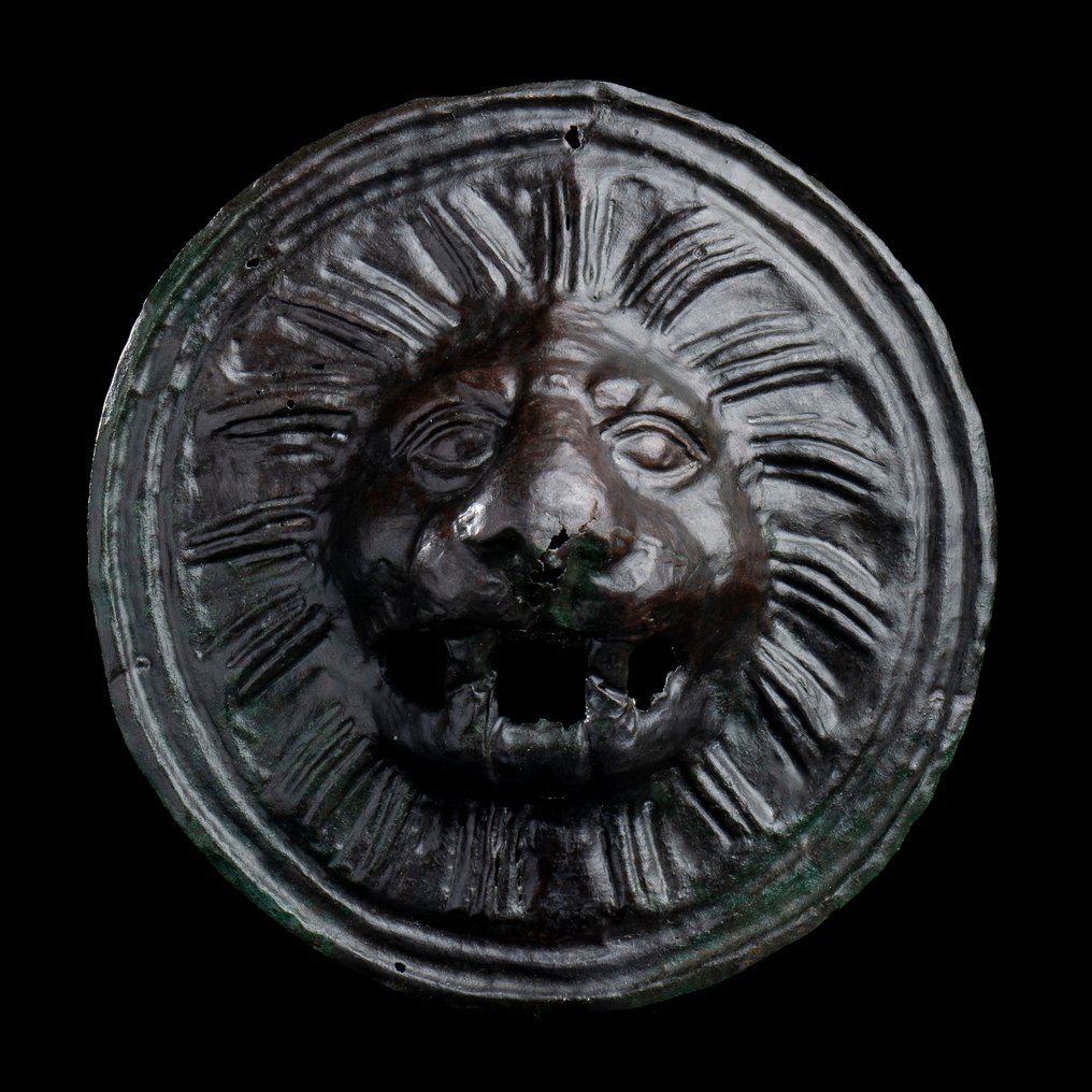 Ancient Roman Terracotta Round relief fitting #1.0